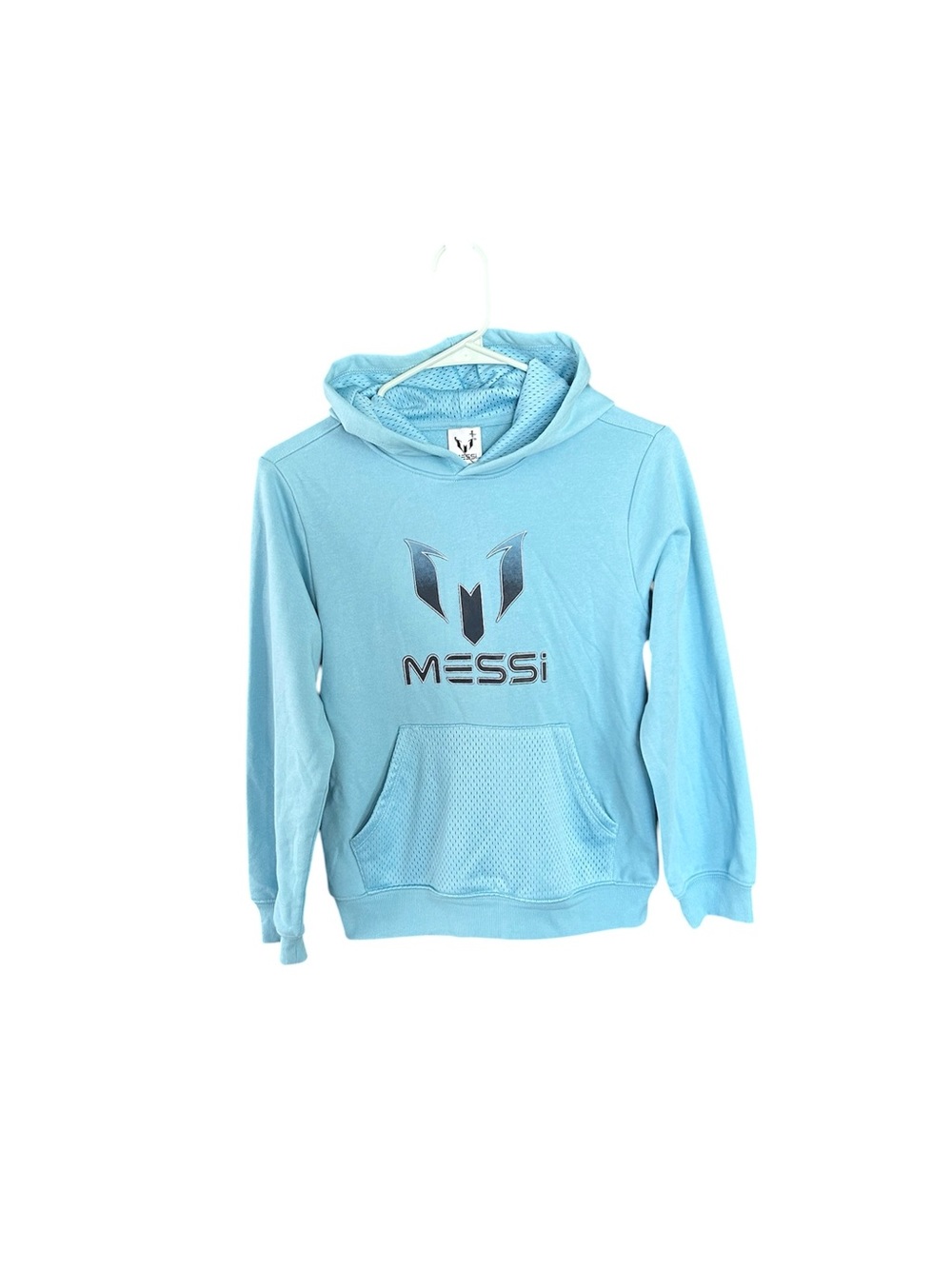 New Unisex Blue Messi Sweatshirt Hoodie Athletic Soccer Size Medium